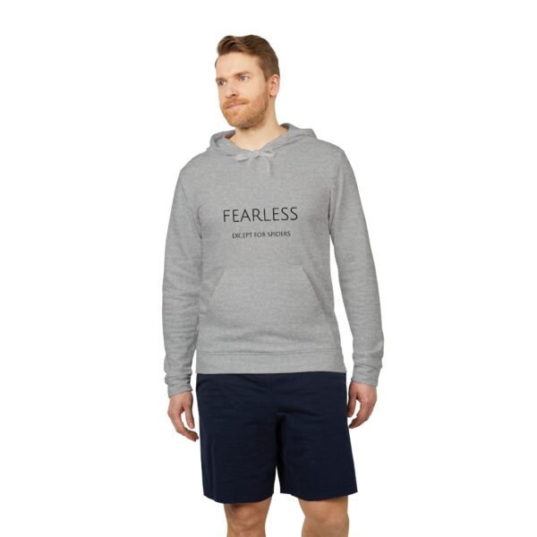 \'Fearless except for spiders\' Adidas Unisex Fleece Hoodie - Image 12