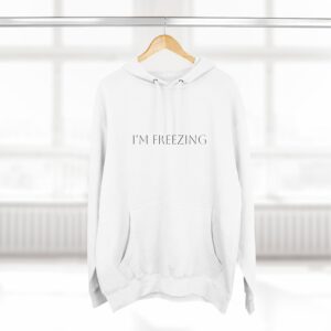 Warm and Cozy \"I\'M FREEZING\" Three-Panel Fleece Hoodie