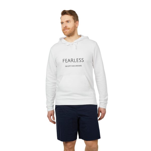 \'Fearless except for spiders\' Adidas Unisex Fleece Hoodie - Image 11