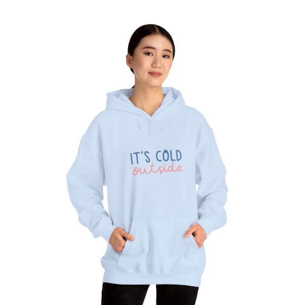 Plush and Soft IT\'S COLD OUTSIDE Unisex Heavy Blend™ Hooded Sweatshirt - Image 9