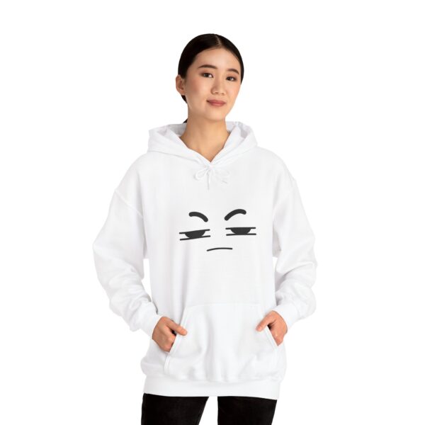 Annoyed Face - Unisex Heavy Blend™ Hooded Sweatshirt, Plush and Soft - Image 3