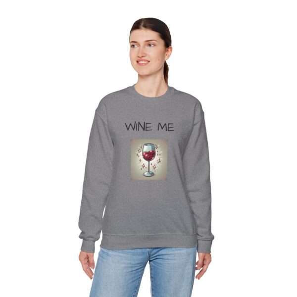 WINE ME, Cozy Unisex Heavy Blend™ Crewneck Sweatshirt - Image 8