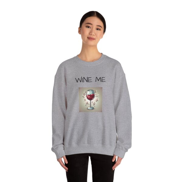 WINE ME, Cozy Unisex Heavy Blend™ Crewneck Sweatshirt - Image 4