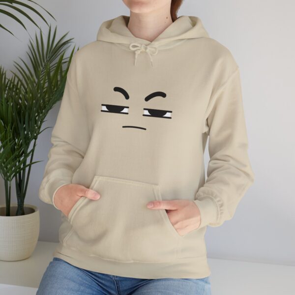 Annoyed Face - Unisex Heavy Blend™ Hooded Sweatshirt, Plush and Soft - Image 7